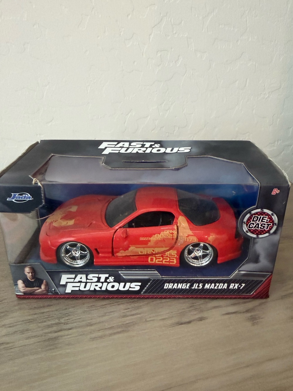 Fast & Furious Orange Mazda RX-7 Die-Cast Toy Car